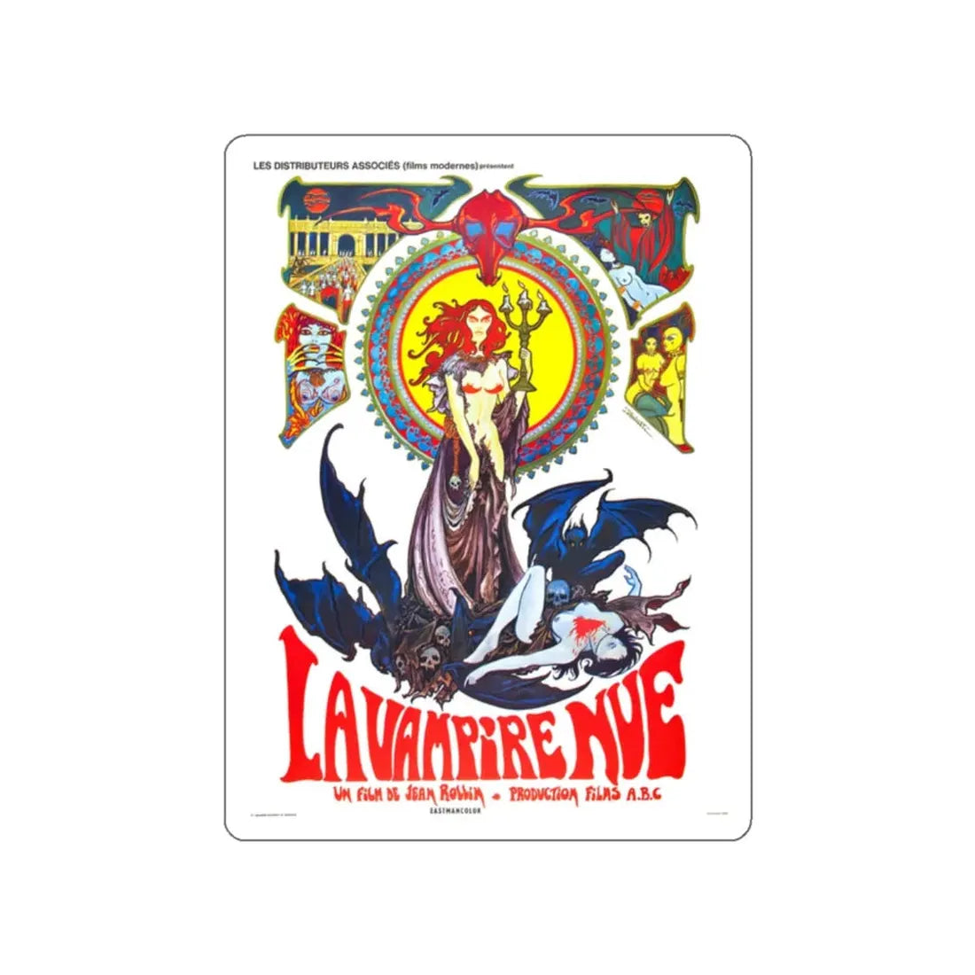 THE NUDE VAMPIRE 1970 Movie Poster STICKER Vinyl Die-Cut Decal 2 Inch - The Sticker Space