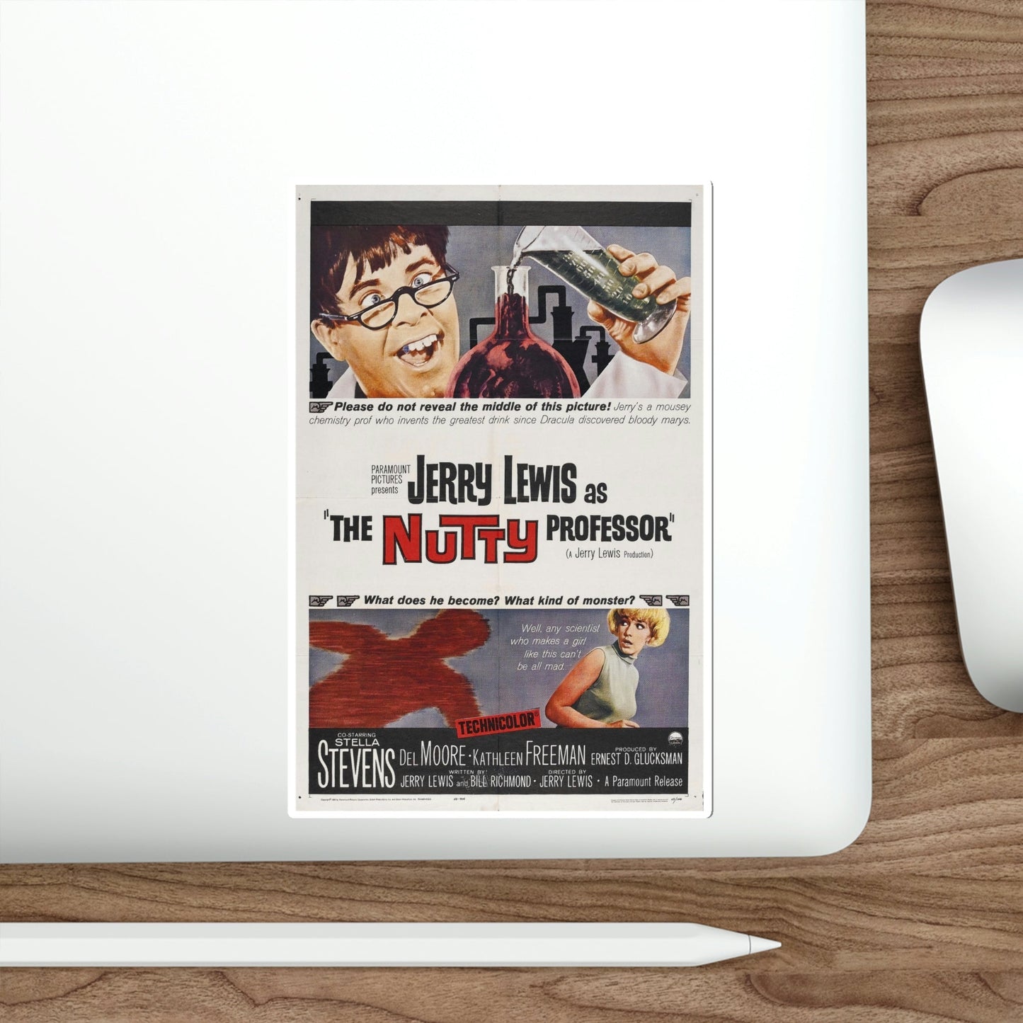 The Nutty Professor 1963 Movie Poster STICKER Vinyl Die-Cut Decal-The Sticker Space