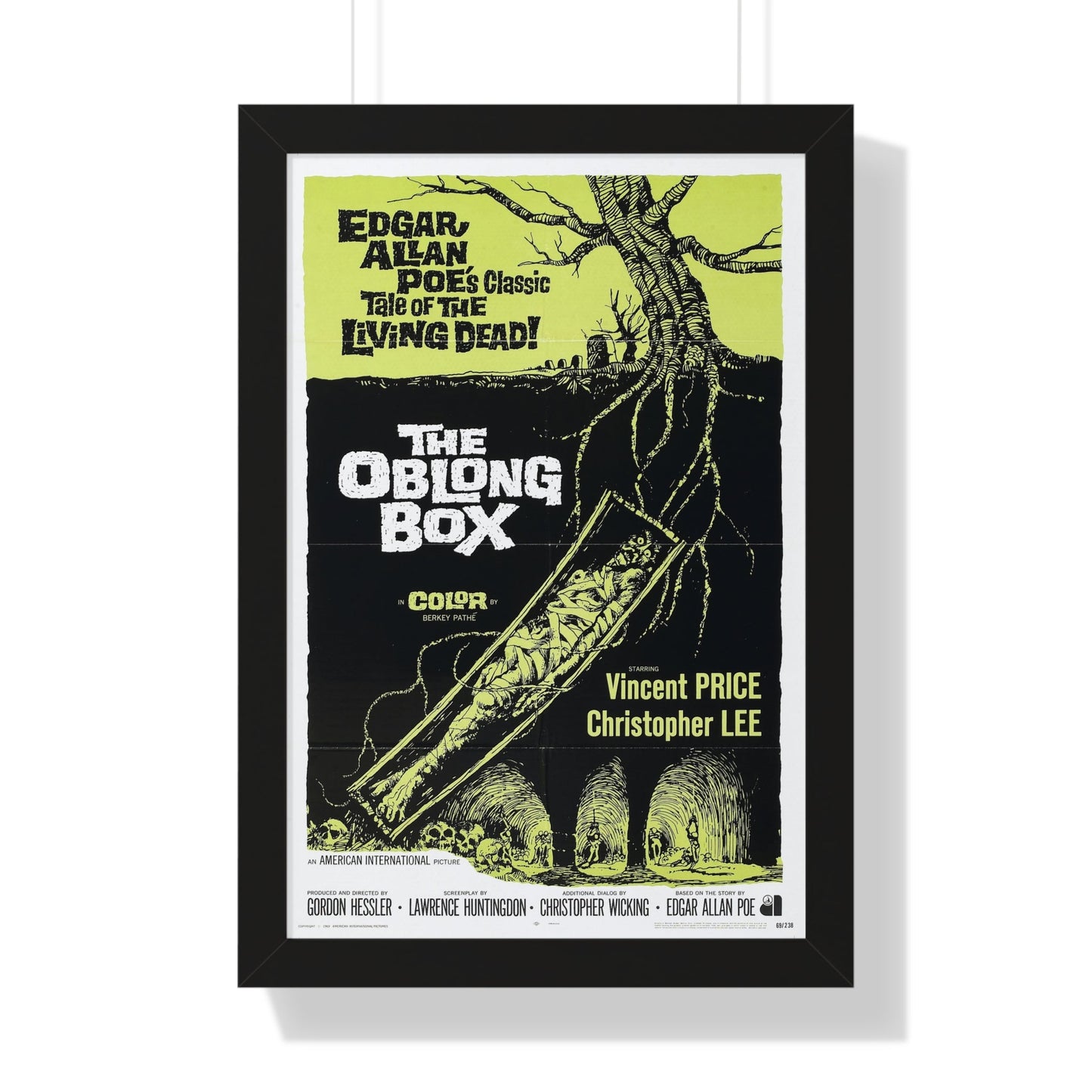 THE OBLONG BOX 1969 - Framed Movie Poster-16″ x 24″-The Sticker Space