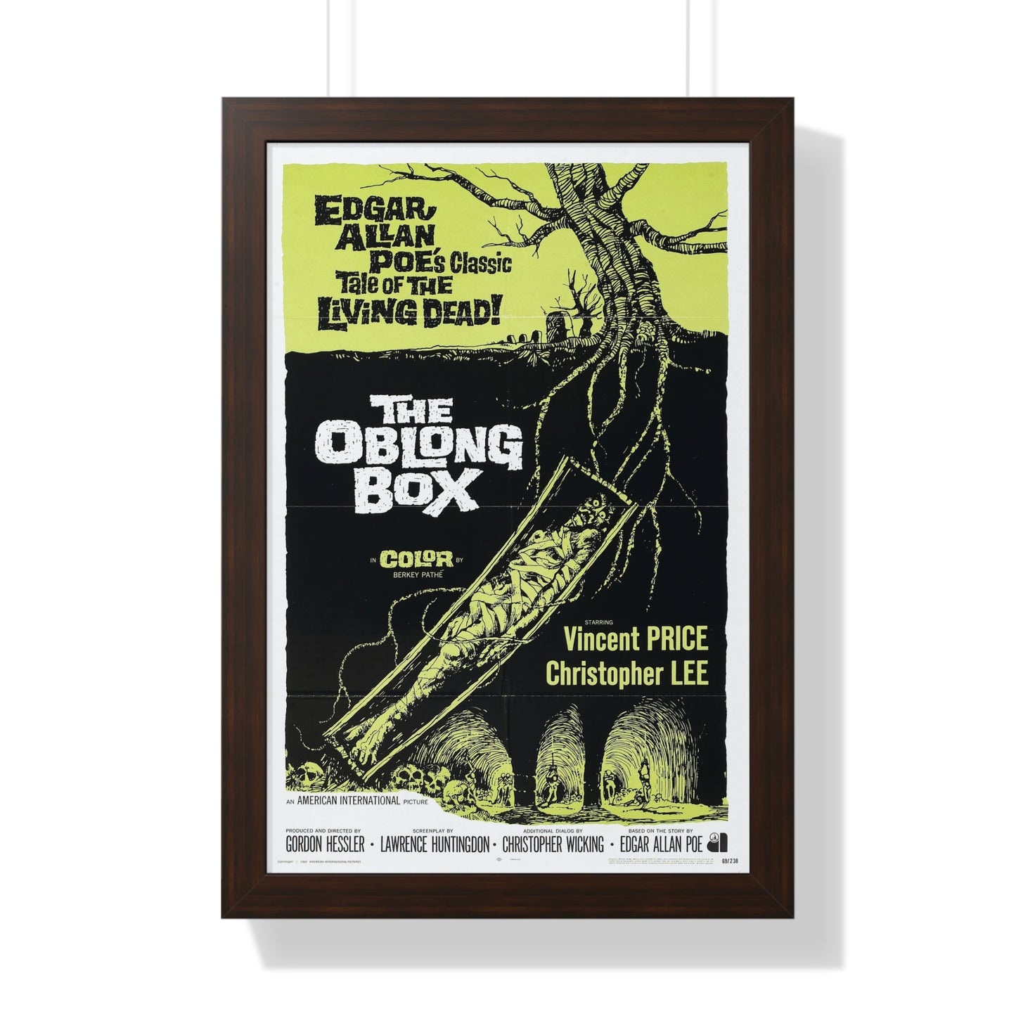 THE OBLONG BOX 1969 - Framed Movie Poster-16″ x 24″-The Sticker Space