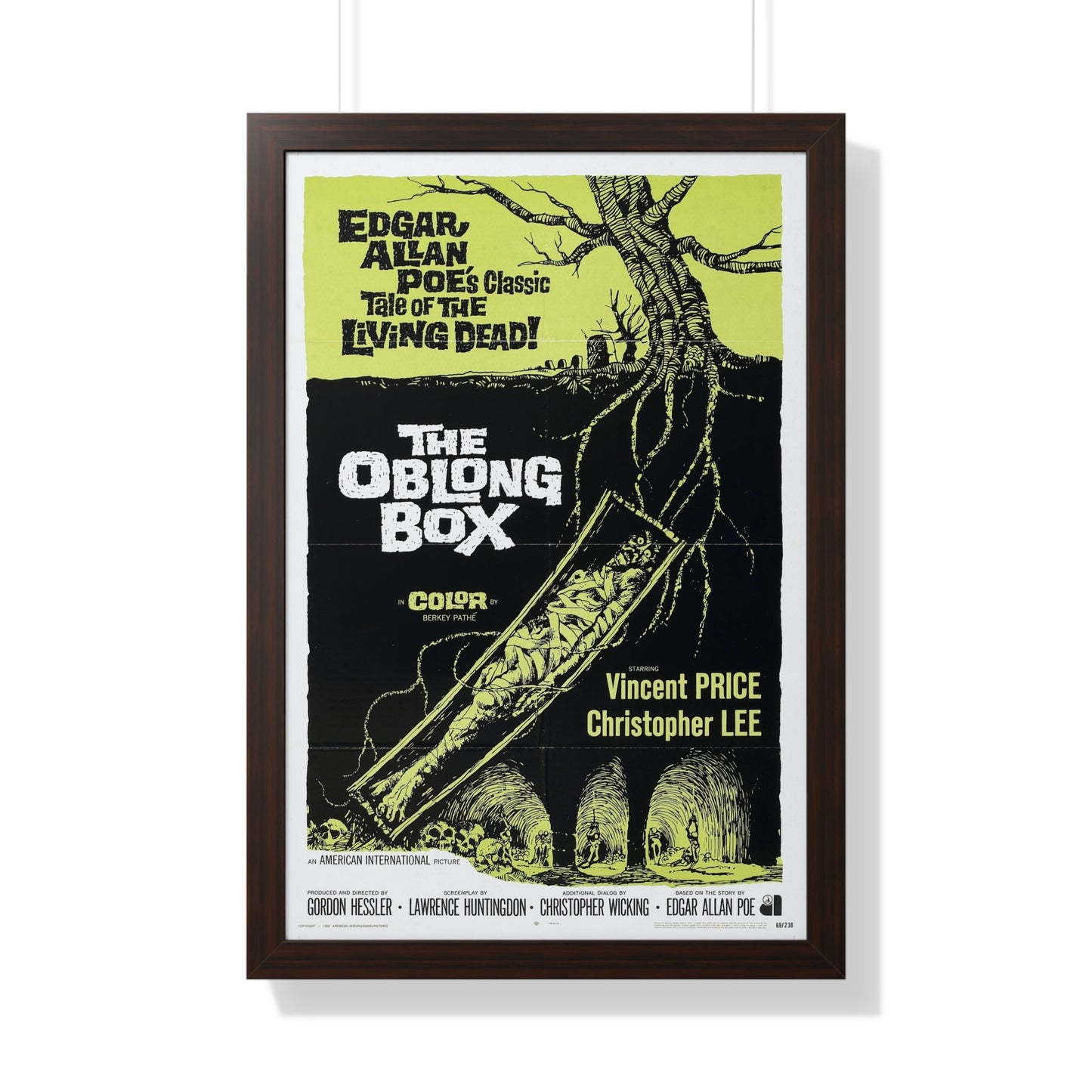 THE OBLONG BOX 1969 - Framed Movie Poster-20" x 30"-The Sticker Space