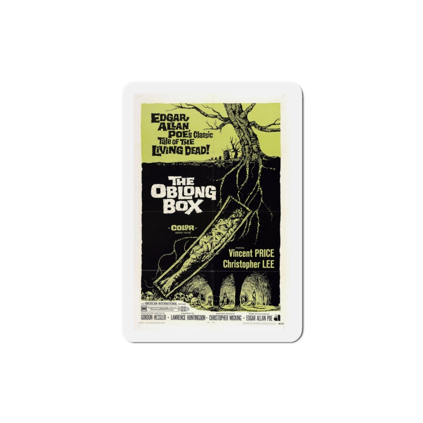 The Oblong Box 1969 Movie Poster Die-Cut Magnet-3 Inch-The Sticker Space