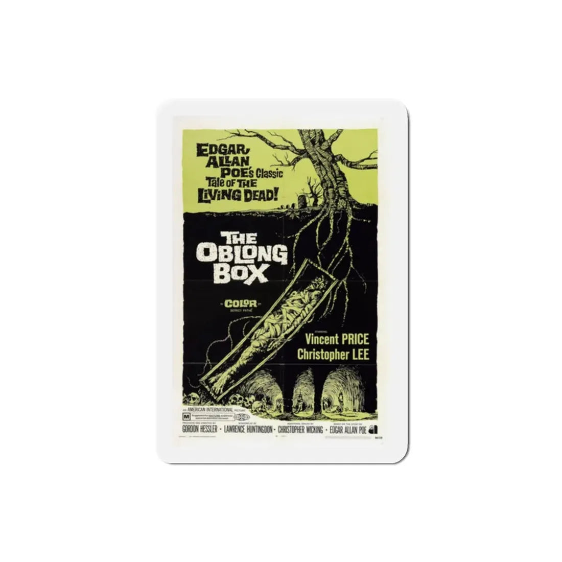 The Oblong Box 1969 Movie Poster Refrigerator Magnet 2 Inch - The Sticker Space