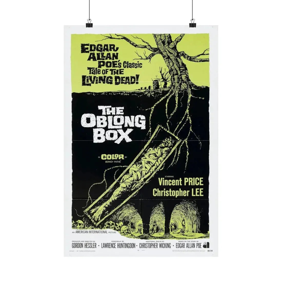 THE OBLONG BOX 1969 - Paper Movie Poster 16″ x 24″ Matte - The Sticker Space