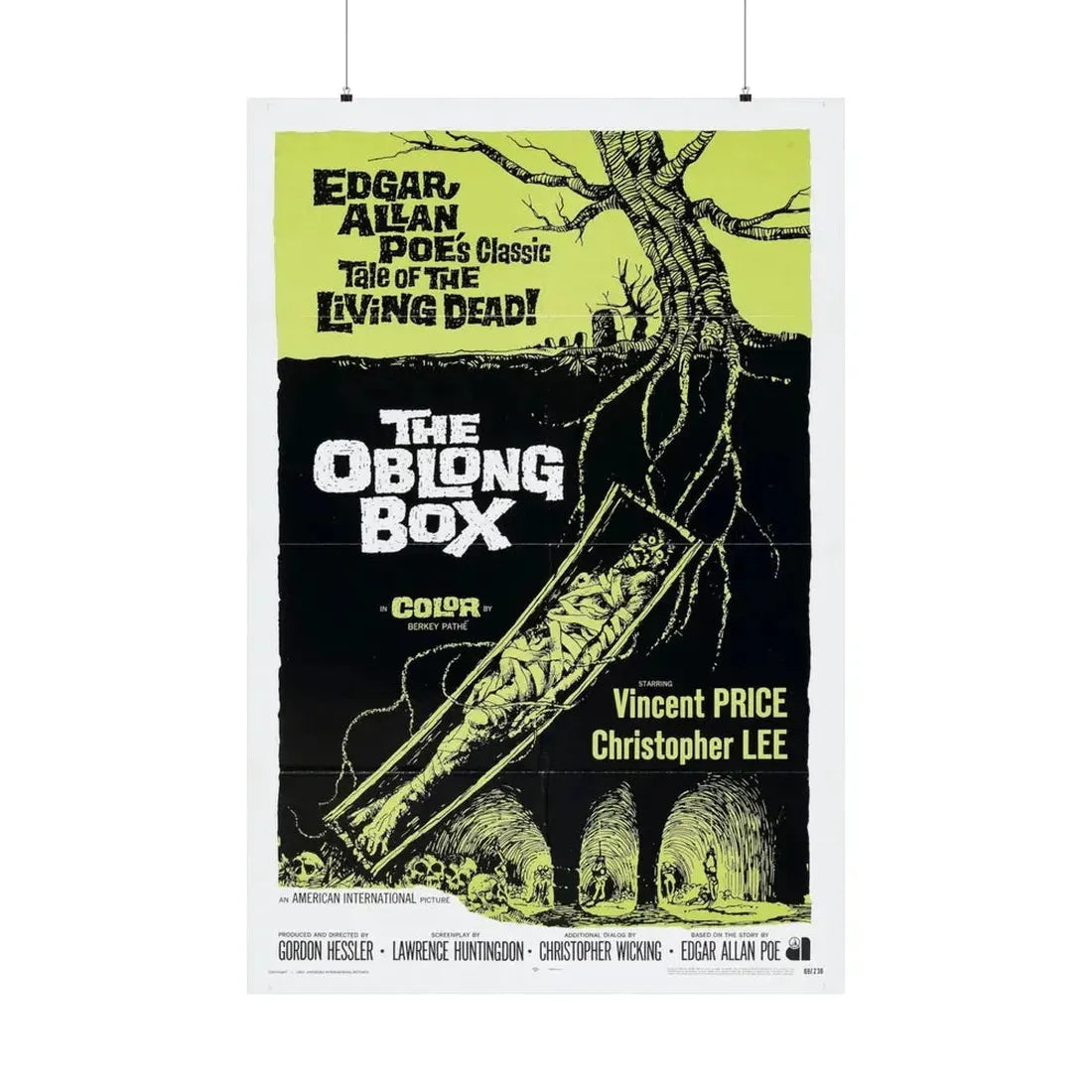THE OBLONG BOX 1969 - Paper Movie Poster 36" x 54" Matte - The Sticker Space