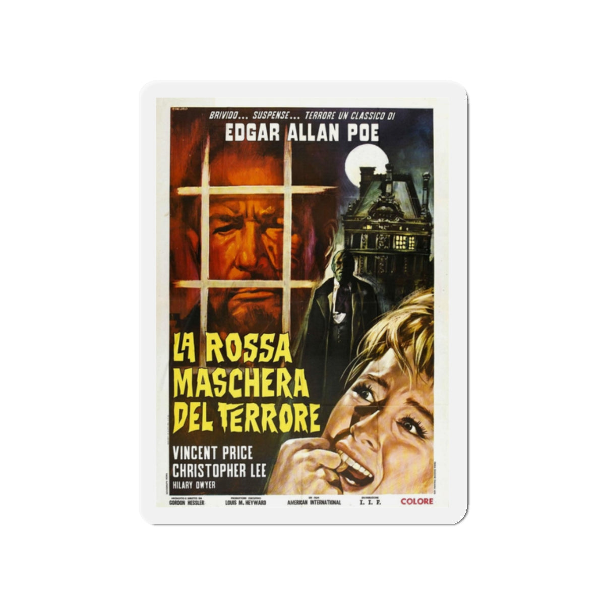 THE OBLONG BOX (ITALIAN 2) 1969 Movie Poster - Refrigerator Magnet-2" x 2"-The Sticker Space