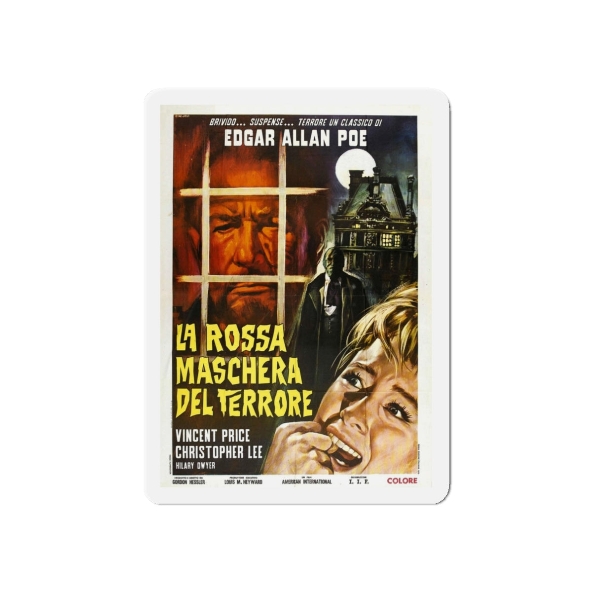 THE OBLONG BOX (ITALIAN 2) 1969 Movie Poster - Refrigerator Magnet-3" x 3"-The Sticker Space