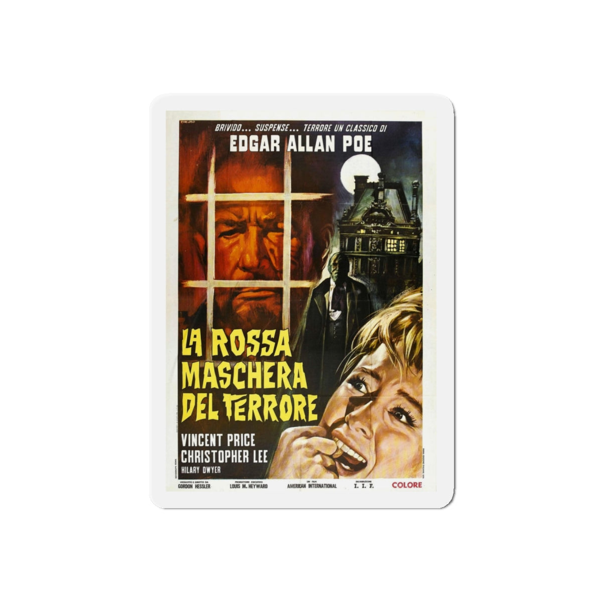 THE OBLONG BOX (ITALIAN 2) 1969 Movie Poster - Refrigerator Magnet-4" x 4"-The Sticker Space