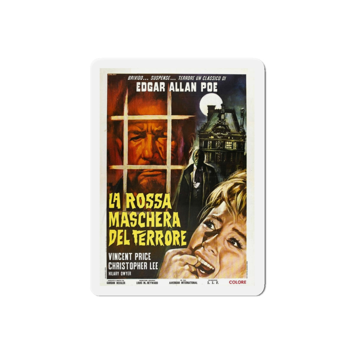 THE OBLONG BOX (ITALIAN 2) 1969 Movie Poster - Refrigerator Magnet-6" × 6"-The Sticker Space