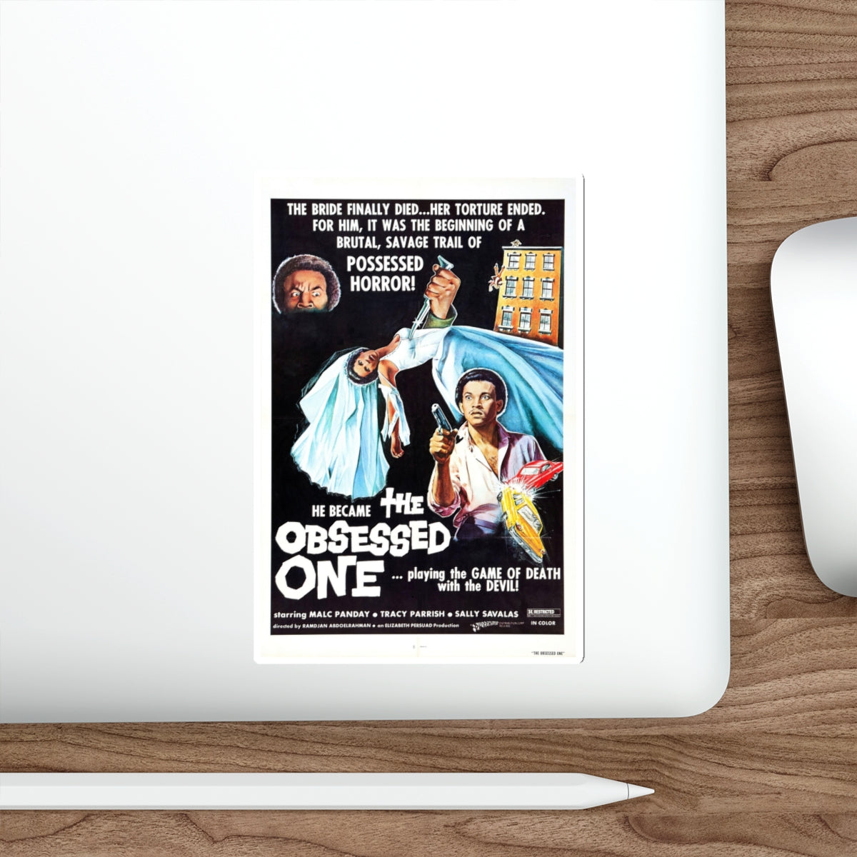 THE OBSESSED ONE 1974 Movie Poster STICKER Vinyl Die-Cut Decal-The Sticker Space