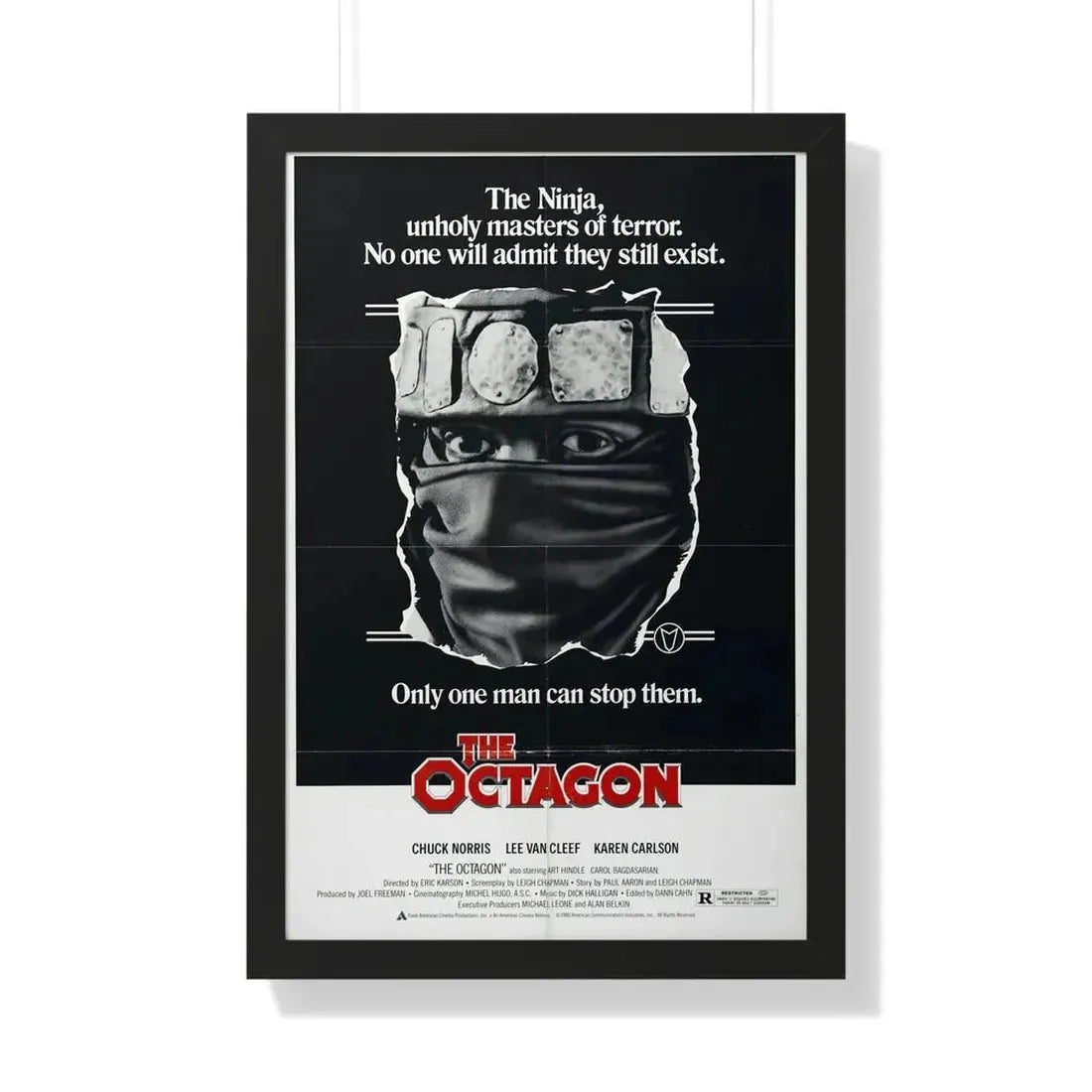 THE OCTAGON 1980 - Framed Movie Poster 20" x 30" Black - The Sticker Space