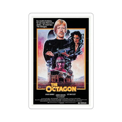 The Octagon 1980 Movie Poster STICKER Vinyl Die-Cut Decal 4 Inch - The Sticker Space