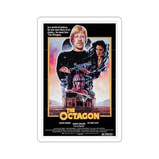 The Octagon 1980 Movie Poster STICKER Vinyl Die-Cut Decal 6 Inch - The Sticker Space