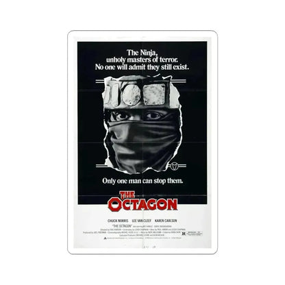 THE OCTAGON 1980 Movie Poster - STICKER Vinyl Kiss-Cut Decal 4 Inch White - The Sticker Space
