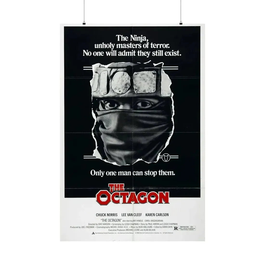 THE OCTAGON 1980 - Paper Movie Poster 36" x 54" Matte - The Sticker Space