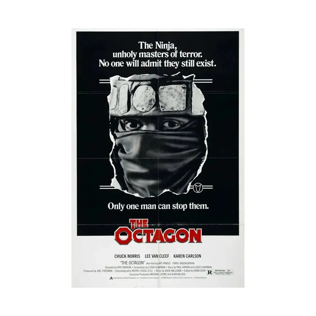 THE OCTAGON 1980 - Paper Movie Poster - The Sticker Space