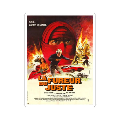 THE OCTAGON (FRANCE) 1980 Movie Poster - STICKER Vinyl Kiss-Cut Decal 2 Inch White - The Sticker Space