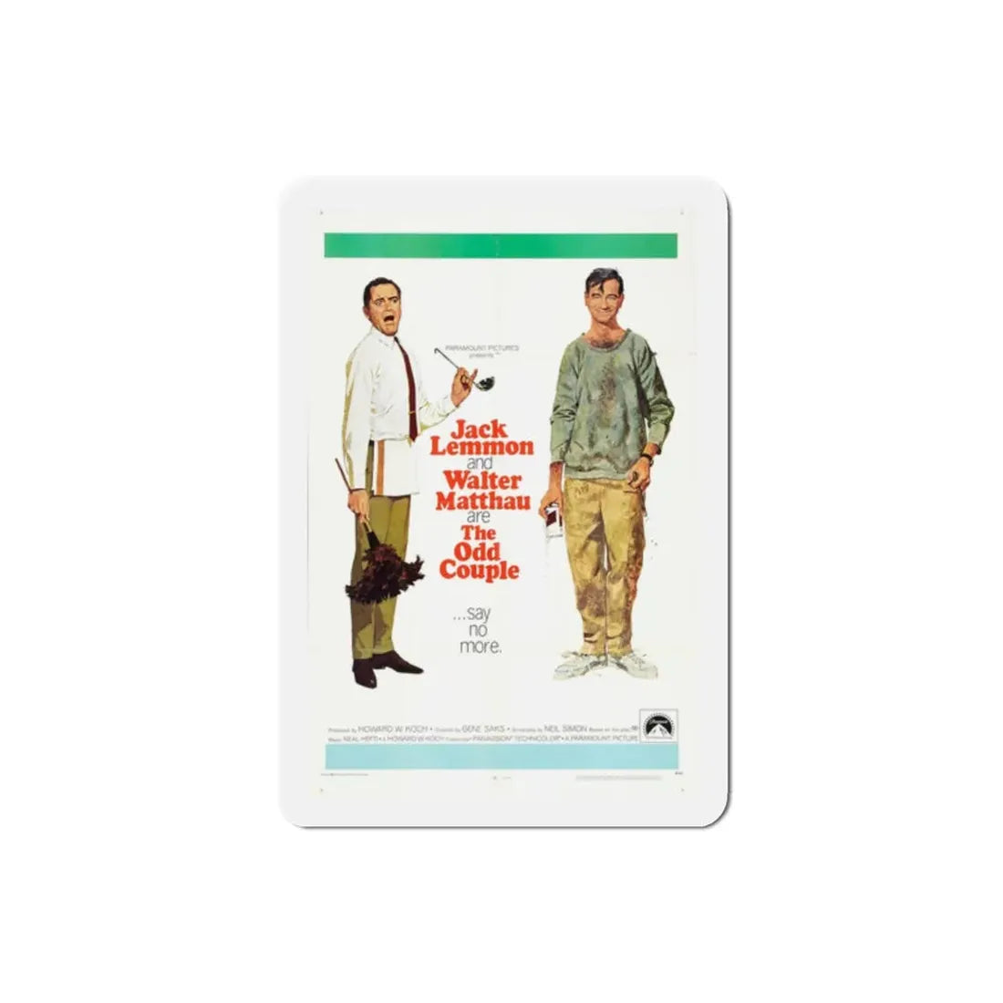 The Odd Couple 1968 Movie Poster Refrigerator Magnet 2 Inch - The Sticker Space