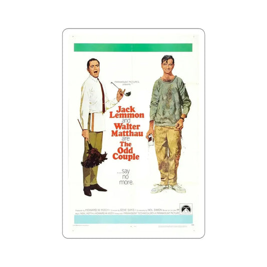 The Odd Couple 1968 Movie Poster STICKER Vinyl Die-Cut Decal 6 Inch - The Sticker Space