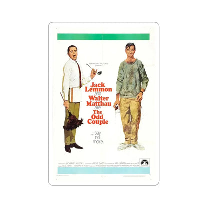 The Odd Couple 1968 Movie Poster - STICKER Vinyl Kiss-Cut Decal 4 Inch White - The Sticker Space