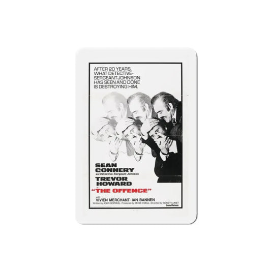 The Offence 1973 Movie Poster Refrigerator Magnet 2 Inch - The Sticker Space