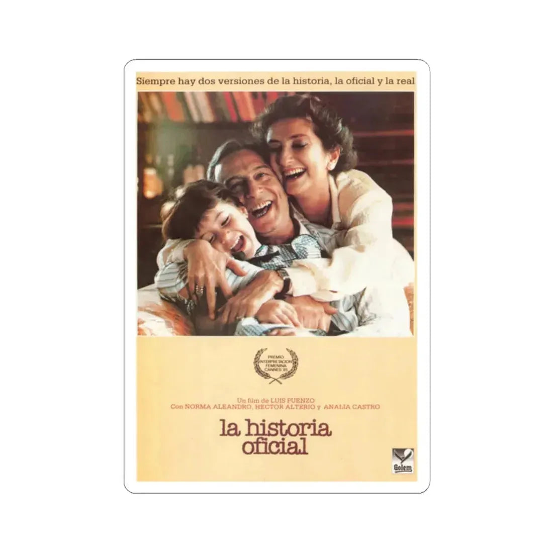 The Official Story 1985 Movie Poster - STICKER Vinyl Kiss-Cut Decal 2 Inch White - The Sticker Space