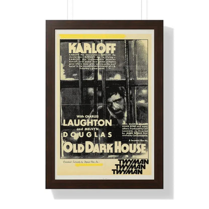 THE OLD DARK HOUSE 1932 - Framed Movie Poster 16″ x 24″ Walnut - The Sticker Space