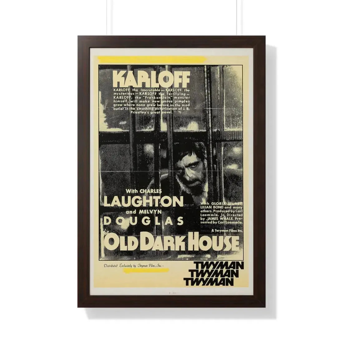 THE OLD DARK HOUSE 1932 - Framed Movie Poster 20" x 30" Walnut - The Sticker Space