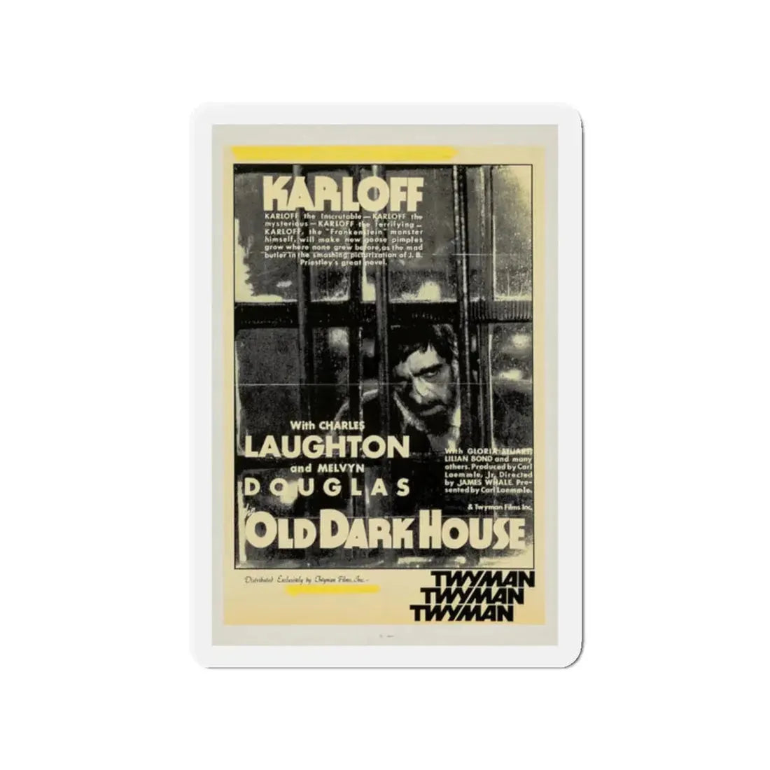 THE OLD DARK HOUSE 1932 Movie Poster - Refrigerator Magnet 2 Inch Die-Cut - The Sticker Space