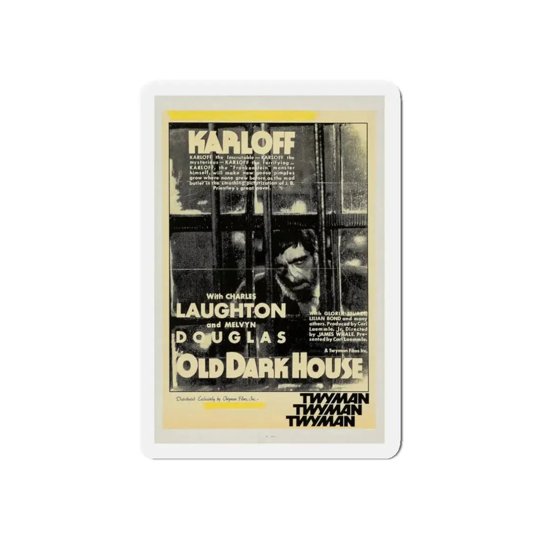THE OLD DARK HOUSE 1932 Movie Poster - Refrigerator Magnet 3 Inch Die-Cut - The Sticker Space