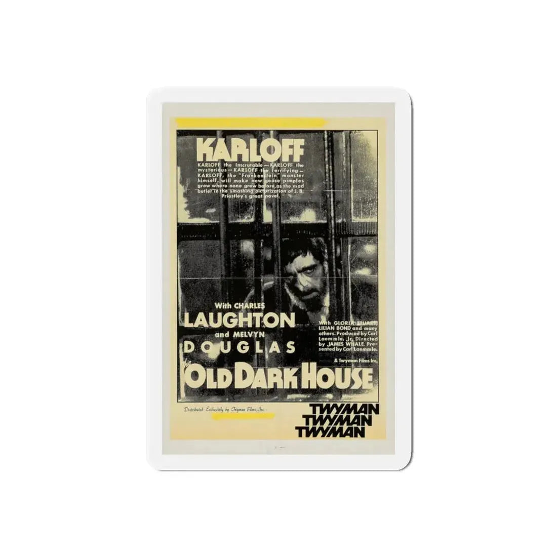 THE OLD DARK HOUSE 1932 Movie Poster - Refrigerator Magnet 4 Inch Die-Cut - The Sticker Space