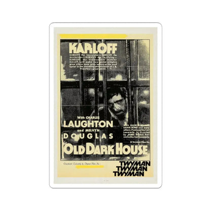 THE OLD DARK HOUSE 1932 Movie Poster - STICKER Vinyl Kiss-Cut Decal 4 Inch White - The Sticker Space