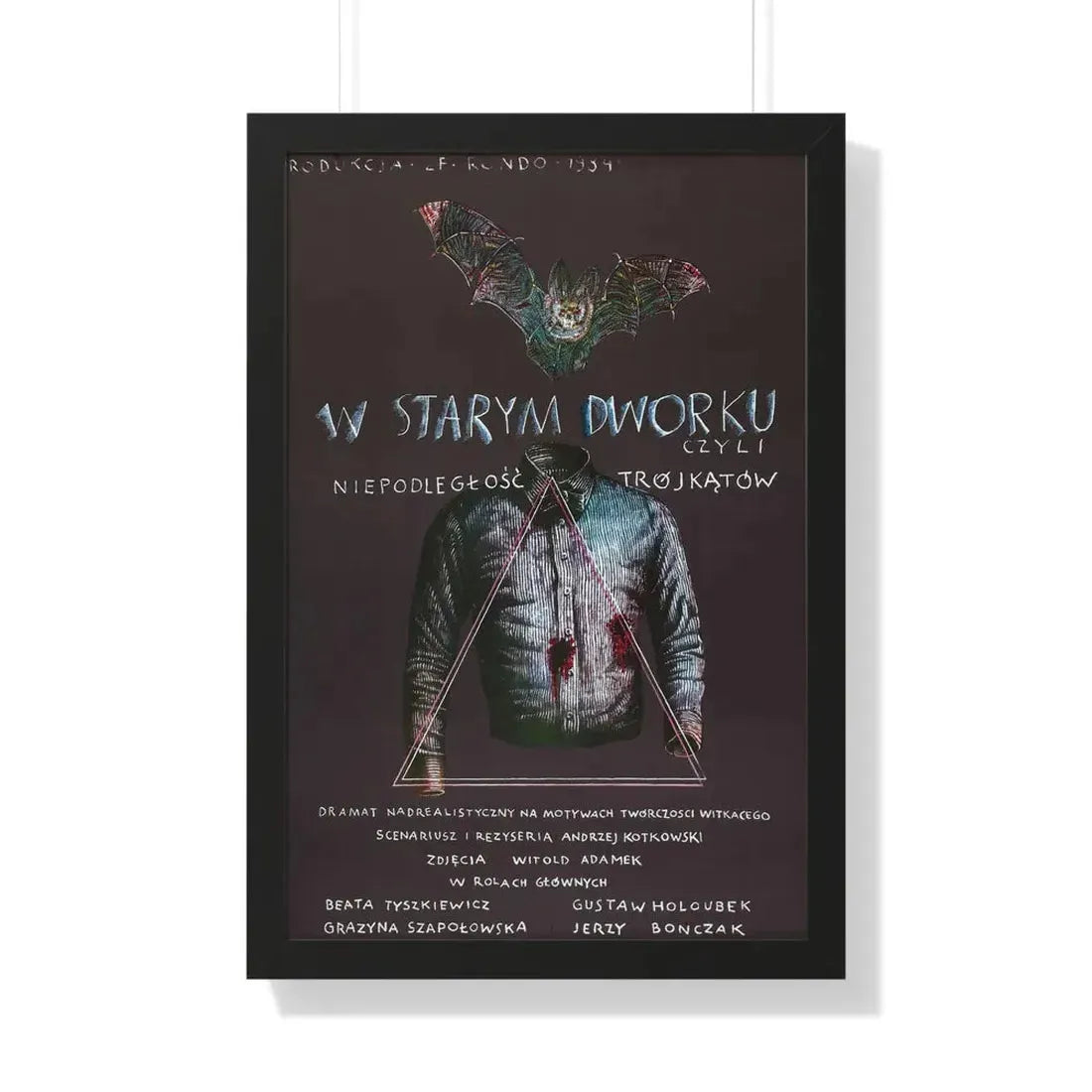 THE OLD MANOR OF LOOSE TRIANGLES 1985 - Framed Movie Poster 20" x 30" Black - The Sticker Space