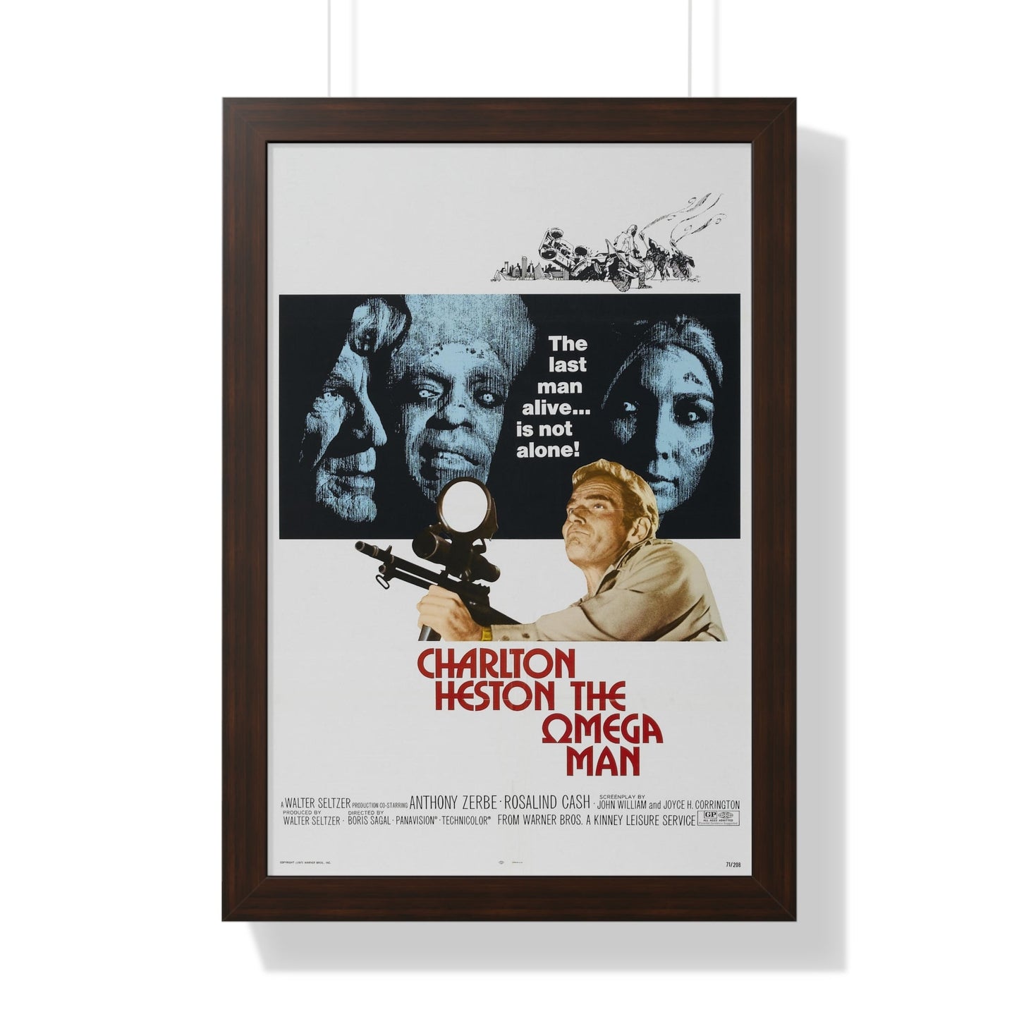 THE OMEGA MAN 1971 - Framed Movie Poster-16″ x 24″-The Sticker Space