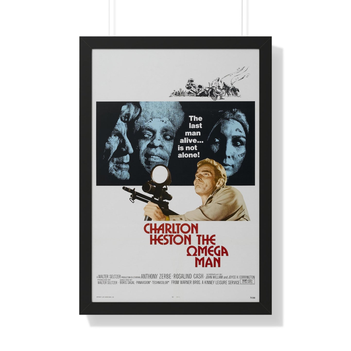 THE OMEGA MAN 1971 - Framed Movie Poster-20" x 30"-The Sticker Space