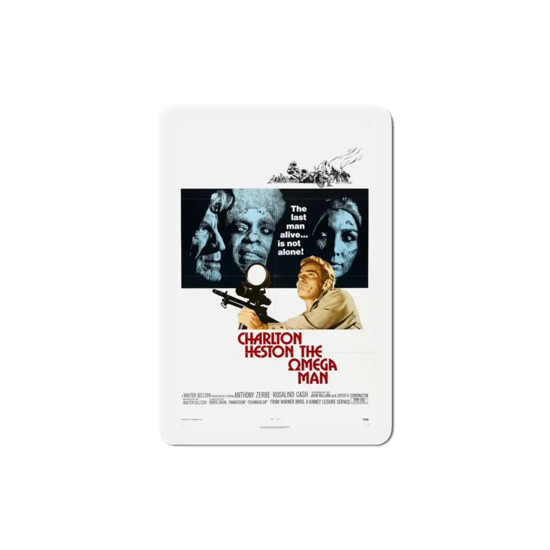 The Omega Man 1971 Movie Poster Refrigerator Magnet 3 Inch - The Sticker Space