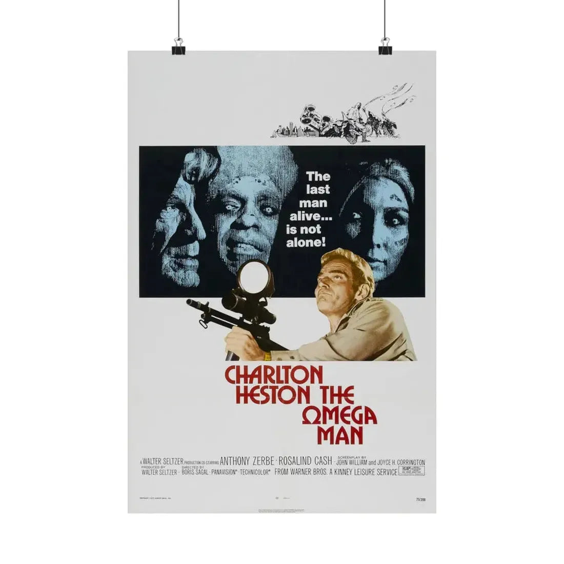 THE OMEGA MAN 1971 - Paper Movie Poster 16″ x 24″ Matte - The Sticker Space