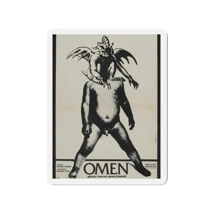 THE OMEN (POLISH) 1976 Movie Poster - Refrigerator Magnet 2 Inch Die-Cut - The Sticker Space