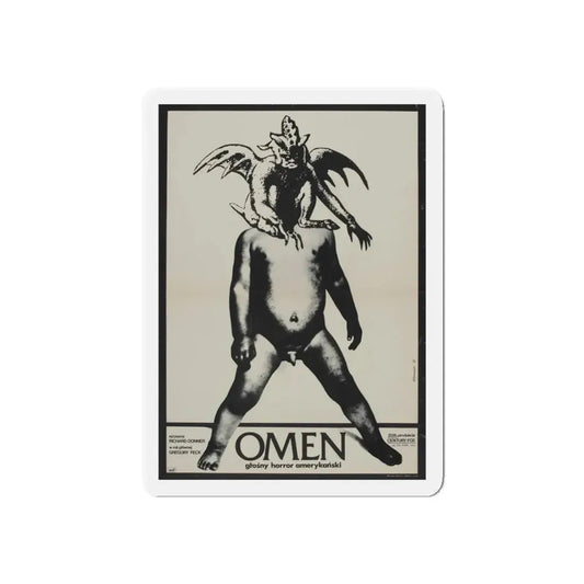 THE OMEN (POLISH) 1976 Movie Poster - Refrigerator Magnet 6 Inch Die-Cut - The Sticker Space
