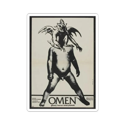 THE OMEN (POLISH) 1976 Movie Poster - STICKER Vinyl Kiss-Cut Decal 2 Inch White - The Sticker Space