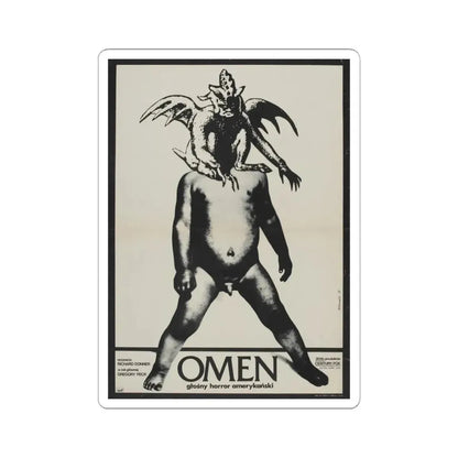 THE OMEN (POLISH) 1976 Movie Poster - STICKER Vinyl Kiss-Cut Decal 3 Inch White - The Sticker Space
