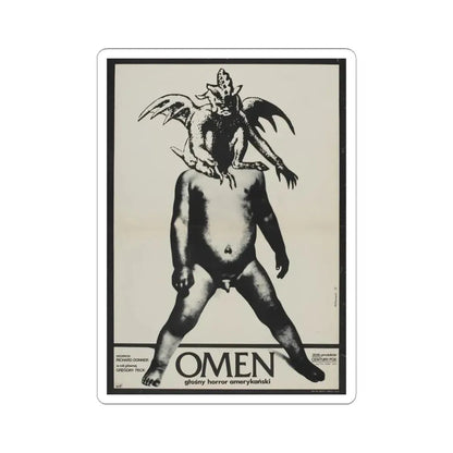THE OMEN (POLISH) 1976 Movie Poster - STICKER Vinyl Kiss-Cut Decal 6 Inch White - The Sticker Space