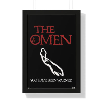 THE OMEN (TEASER) 1976 - Framed Movie Poster 16″ x 24″ Black - The Sticker Space