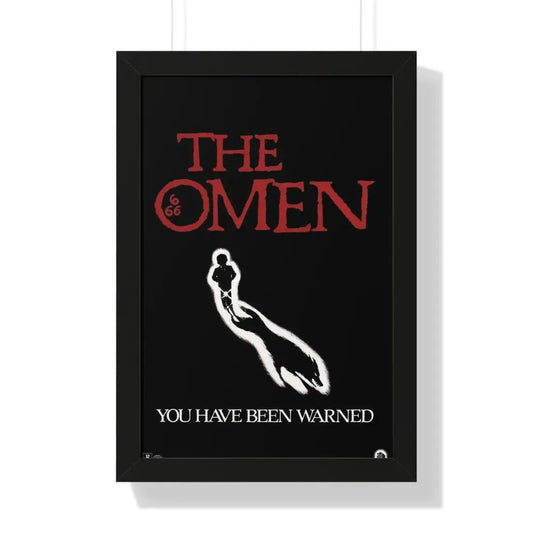 THE OMEN (TEASER) 1976 - Framed Movie Poster 16″ x 24″ Black - The Sticker Space