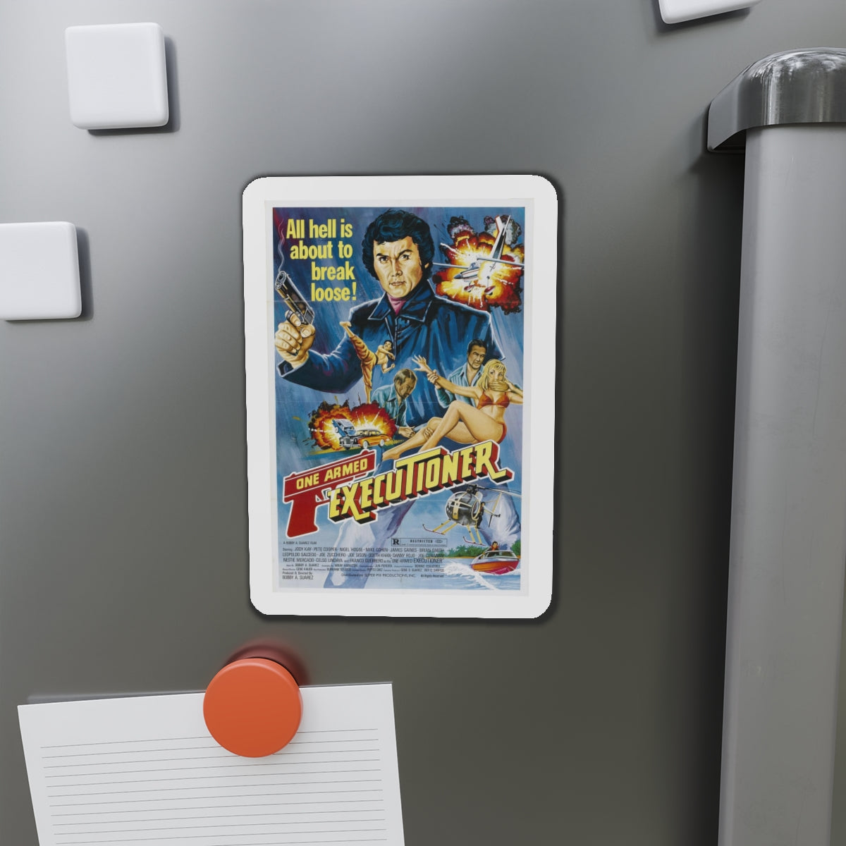 THE ONE ARMED EXECUTIONER 1981 Movie Poster - Refrigerator Magnet-The Sticker Space