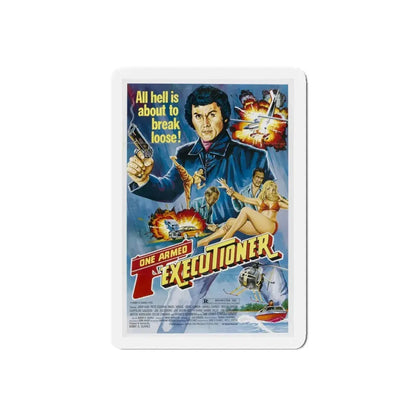 THE ONE ARMED EXECUTIONER 1981 Movie Poster - Refrigerator Magnet 5 Inch Die-Cut - The Sticker Space