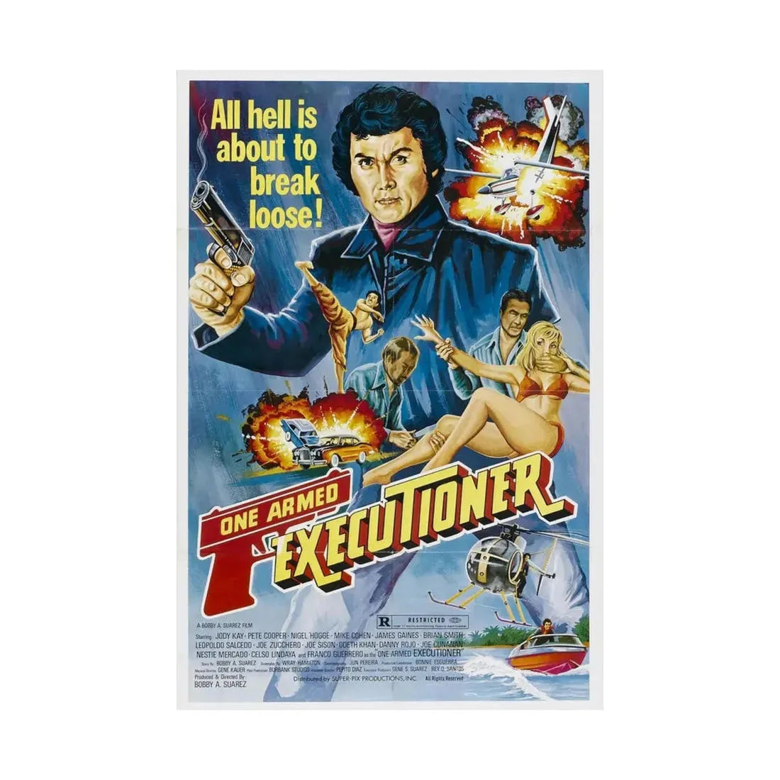 THE ONE ARMED EXECUTIONER 1981 - Paper Movie Poster - The Sticker Space