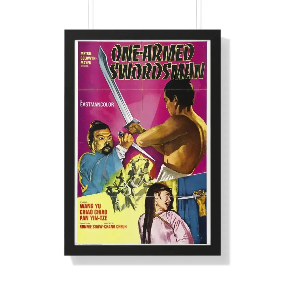 THE ONE-ARMED SWORDSMAN 1967 - Framed Movie Poster 20" x 30" Black - The Sticker Space