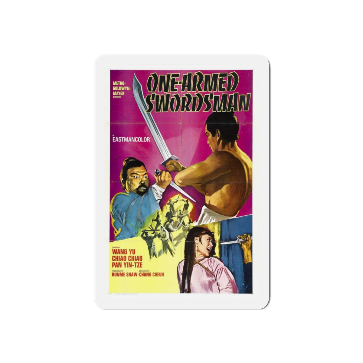 THE ONE-ARMED SWORDSMAN 1967 Movie Poster - Refrigerator Magnet-3" x 3"-The Sticker Space