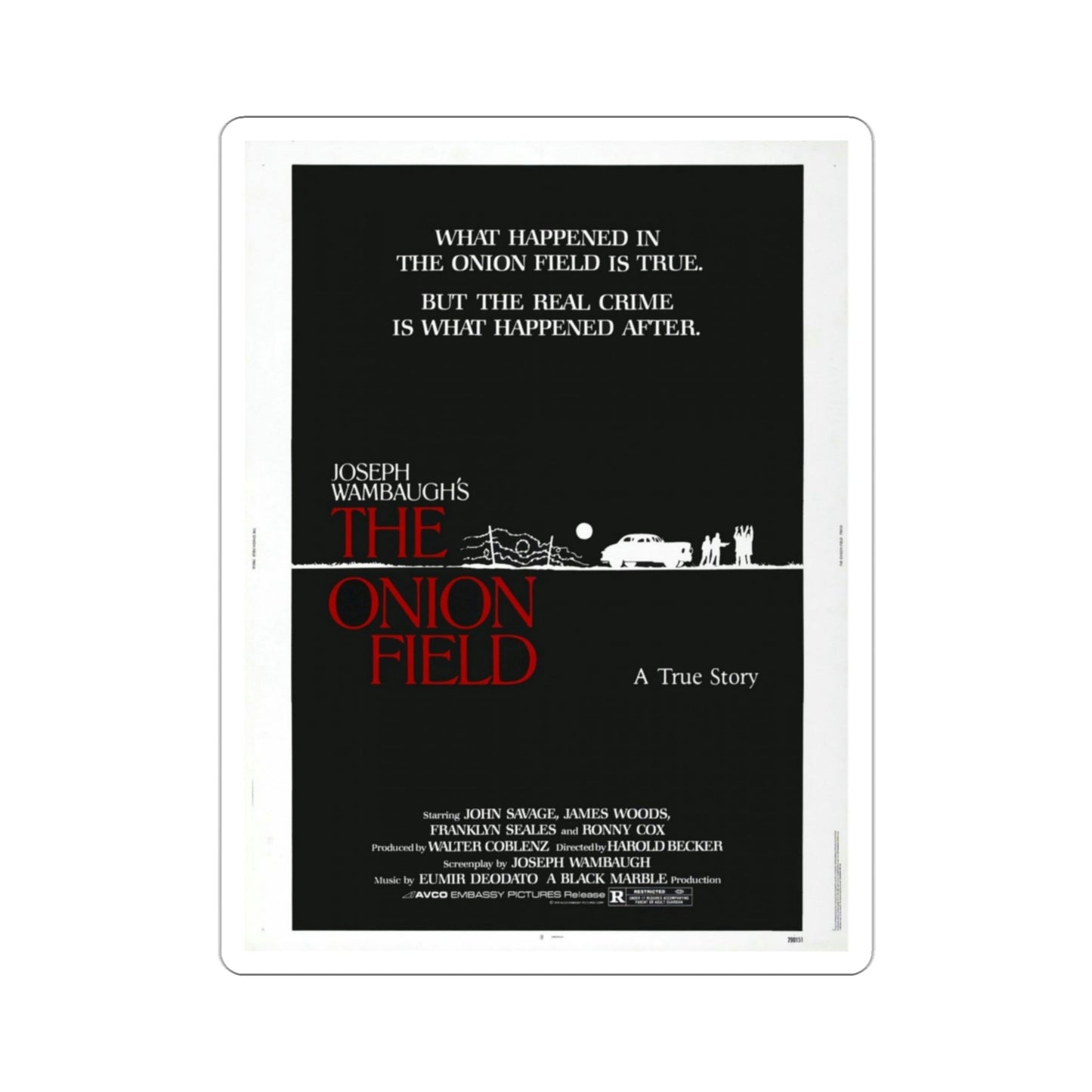 The Onion Field 1979 Movie Poster STICKER Vinyl Die-Cut Decal-3 Inch-The Sticker Space